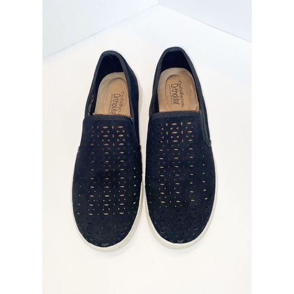 Croft & Barrow Tracey Slip On Sneaker Shoes Black Ortholite Women’s Size 7.5 - Picture 2 of 11